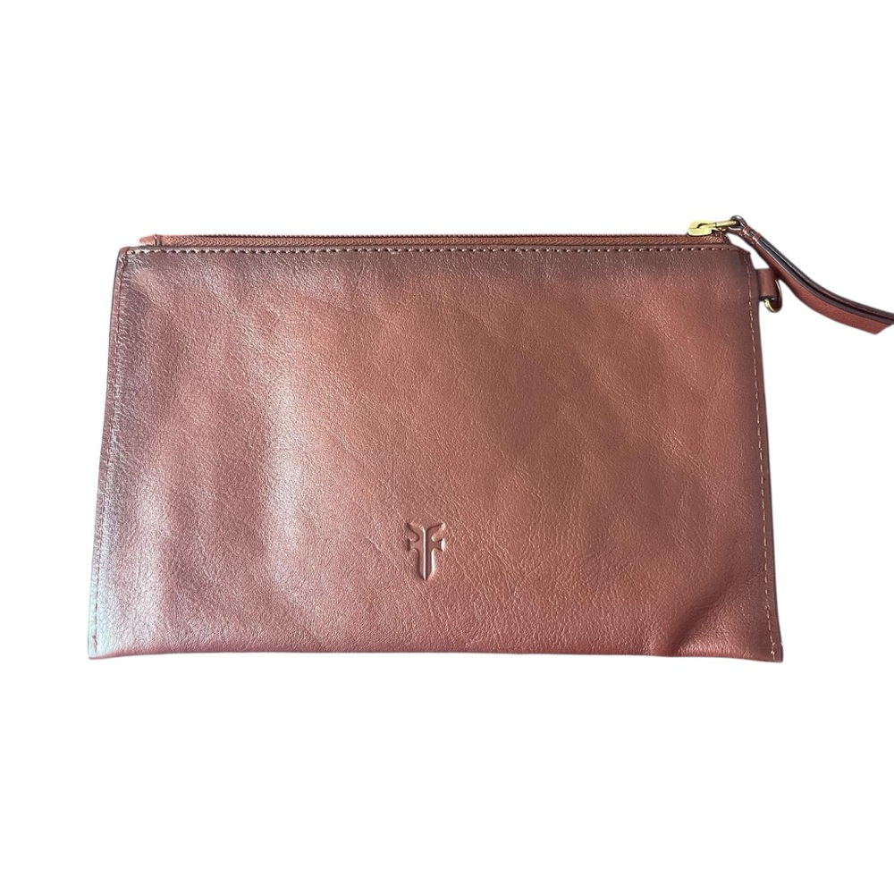 Frye Brown Leather Clutch Wristlet Wallet
